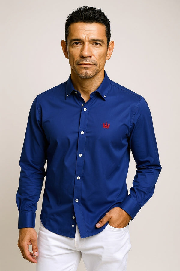 Polistas Casual Poplin Shirt Royal Blue