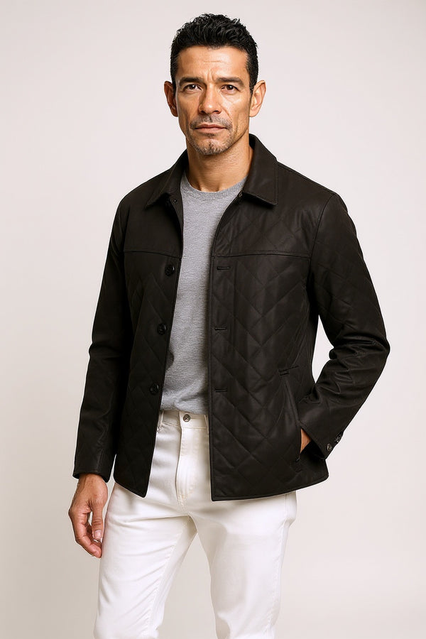Polistas Captains Padded Leather Hacking Jacket